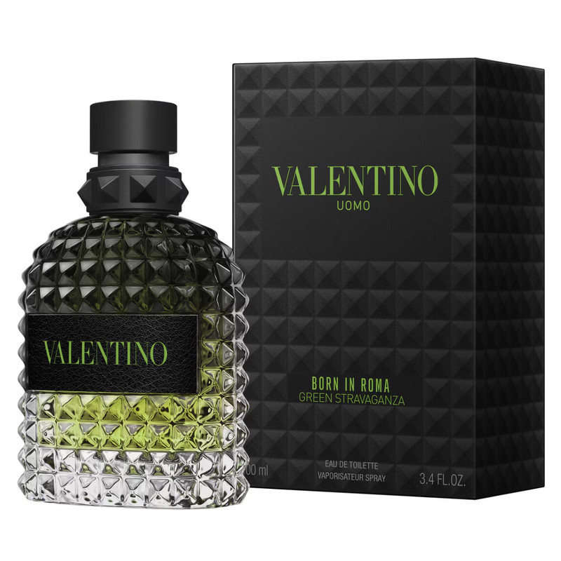 Valentino Born In Roma Green Stravaganza Men 3.4 Oz Edt Sp