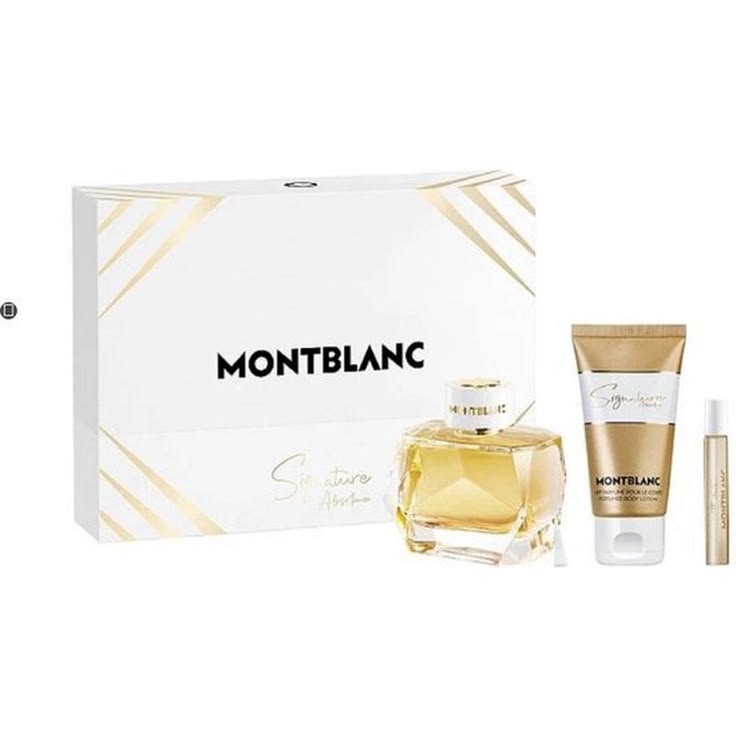Set Mont Blanc Signature Absolue Women ( 3 Pc ) 3.0 Oz Edp / 3.4 Oz Bl / Mini
