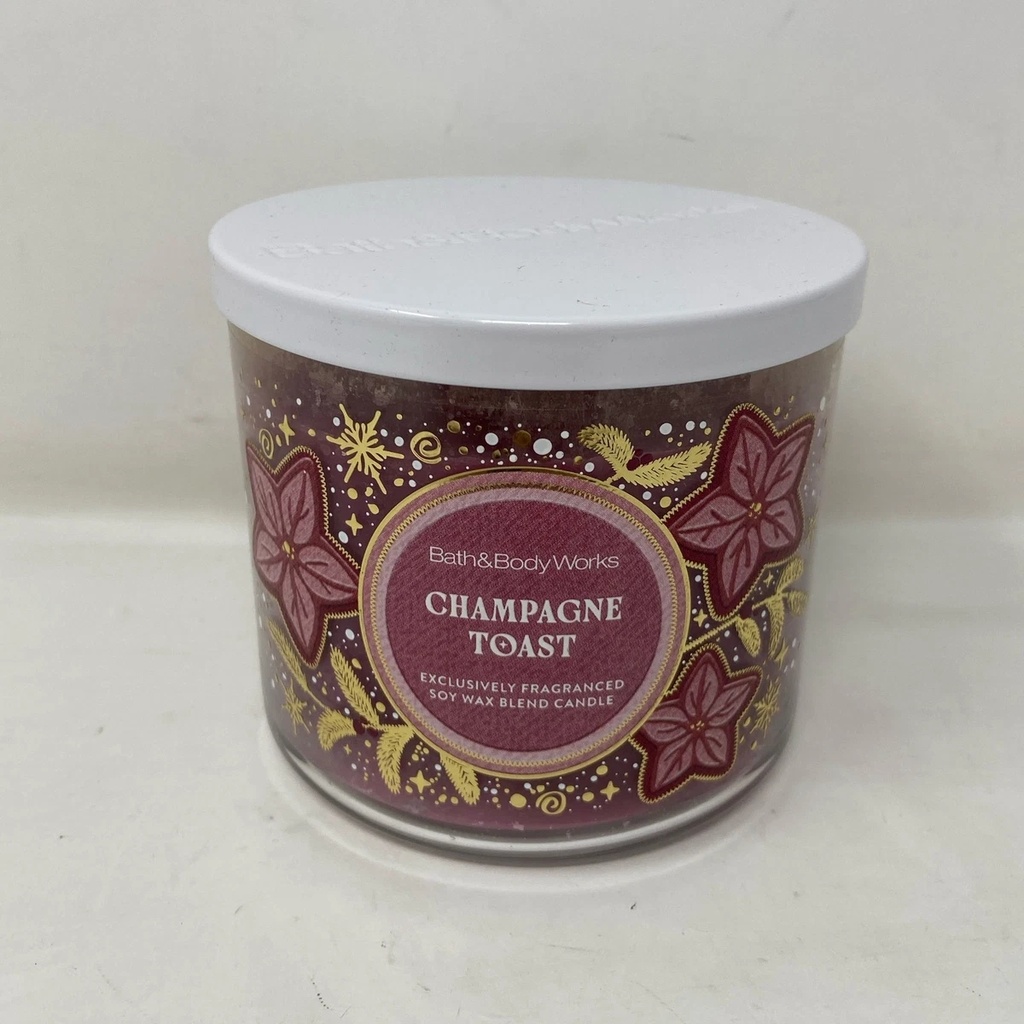 Bath & Body Works Vela Champagne Toast 3 Mechas 411 gr