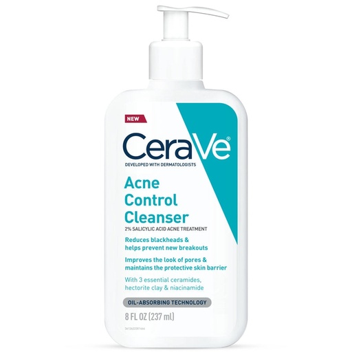 CeraVe Acne Control Cleanser 2% Salicylic 8 Oz